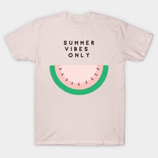 welcome summer vibes love vacation watermelon tropical vibes T-Shirt